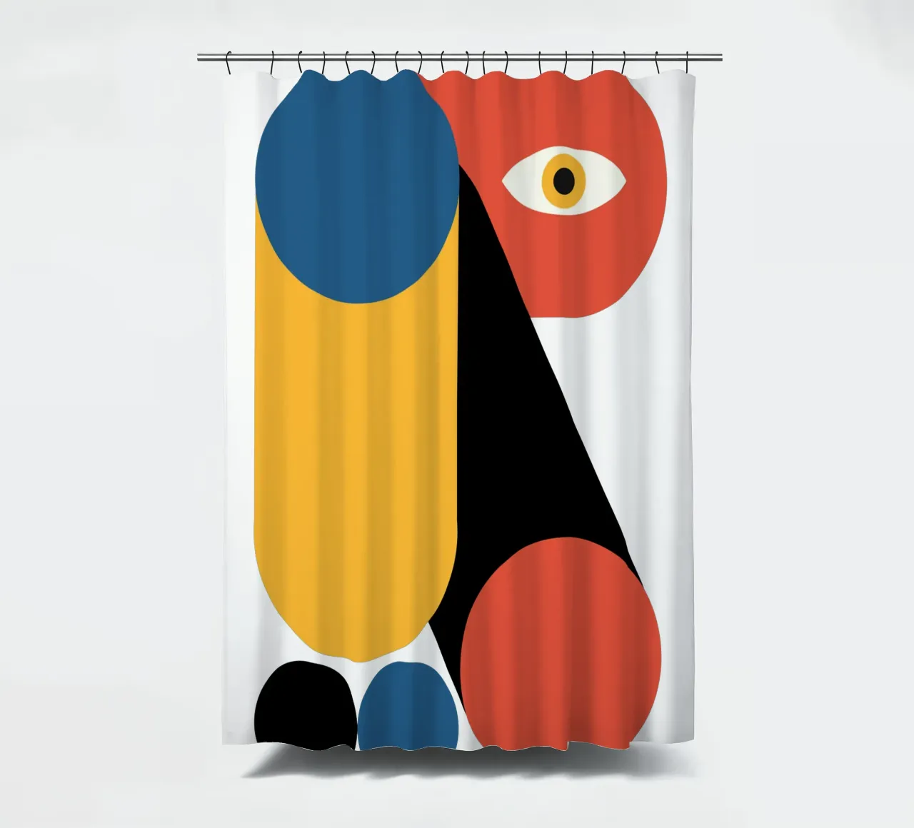 Bauhaus Eye Print | Geometric Abstract Art rideau de douche de NorwesClub