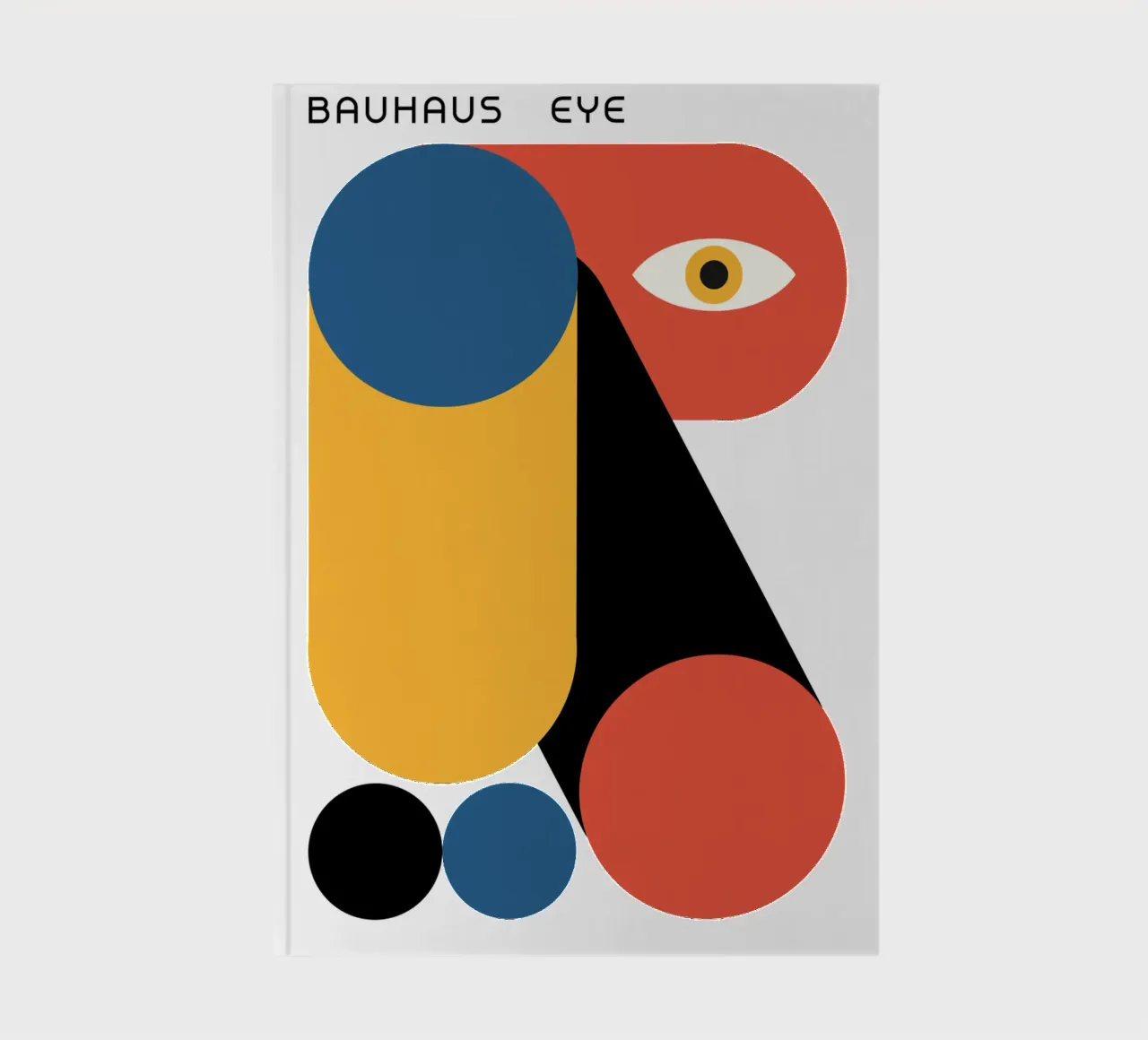 Bauhaus Eye Print | Arte abstracto geométrico cuaderno de NorwesClub