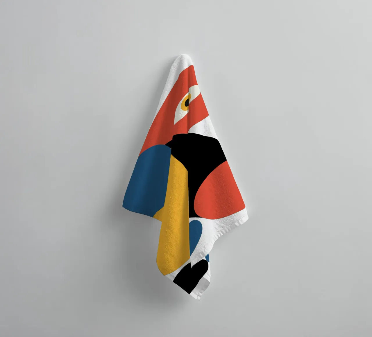 Bauhaus Eye Print | Geometric Abstract Art towel by NorwesClub