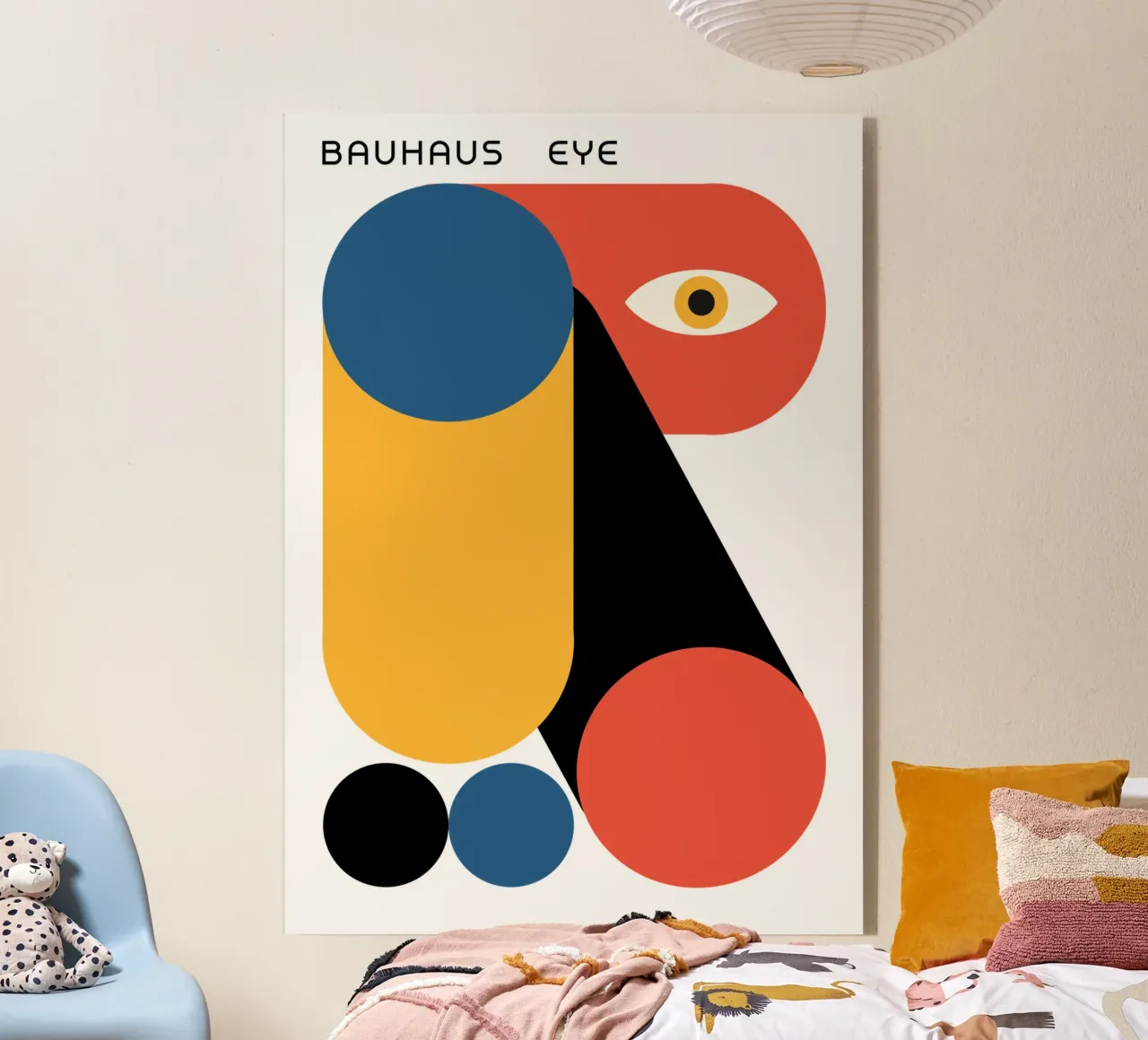 Bauhaus Eye Print | Geometric Abstract Art acrylic glass by NorwesClub
