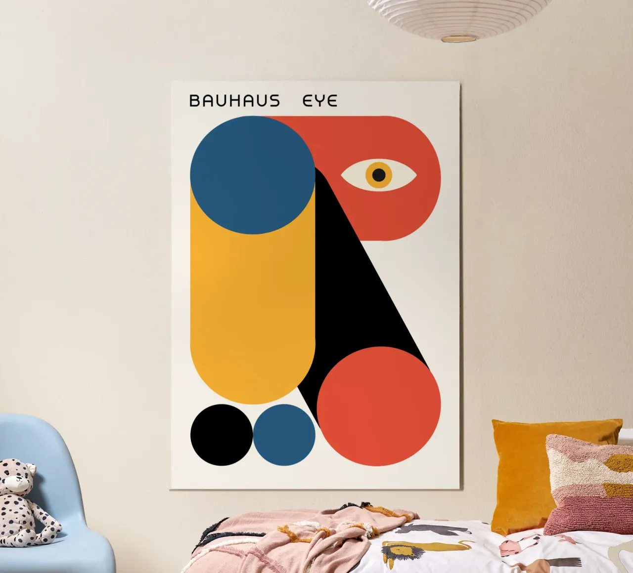 Bauhaus Eye Print | Geometric Abstract Art forex plate by NorwesClub