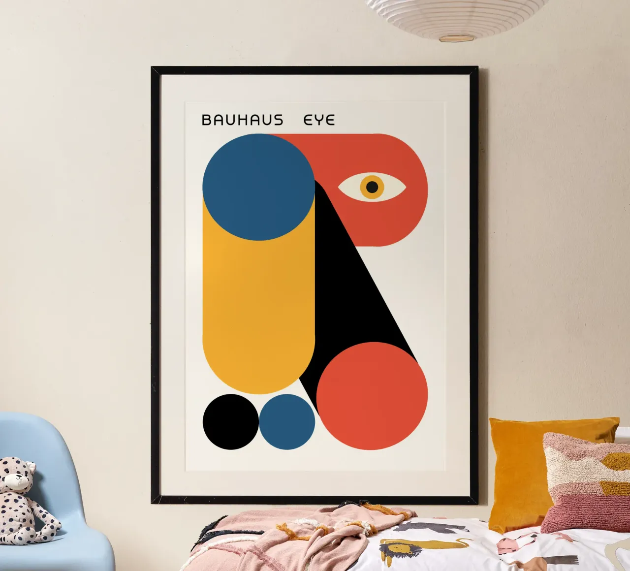 Bauhaus Oog-print | Geometrische abstracte kunst hahnemühle van NorwesClub
