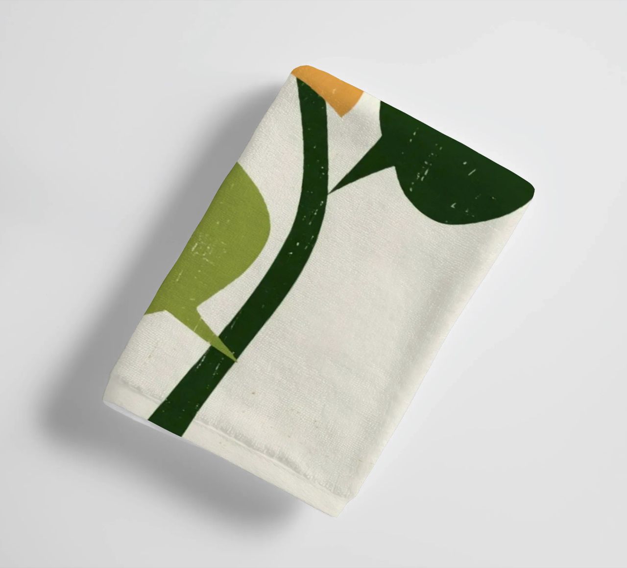Abstract Daisy Shape with Orange and Yellow Petals towel by Modern Muse