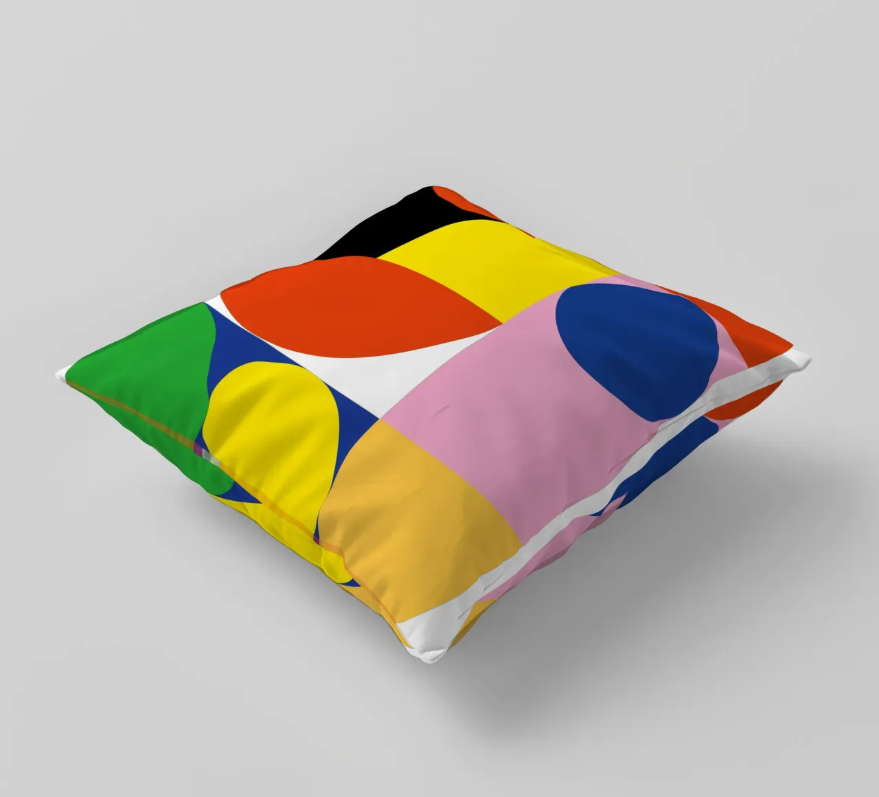 Bauhaus Stream Print | Geometric Abstract Design decorative cushion by NorwesClub