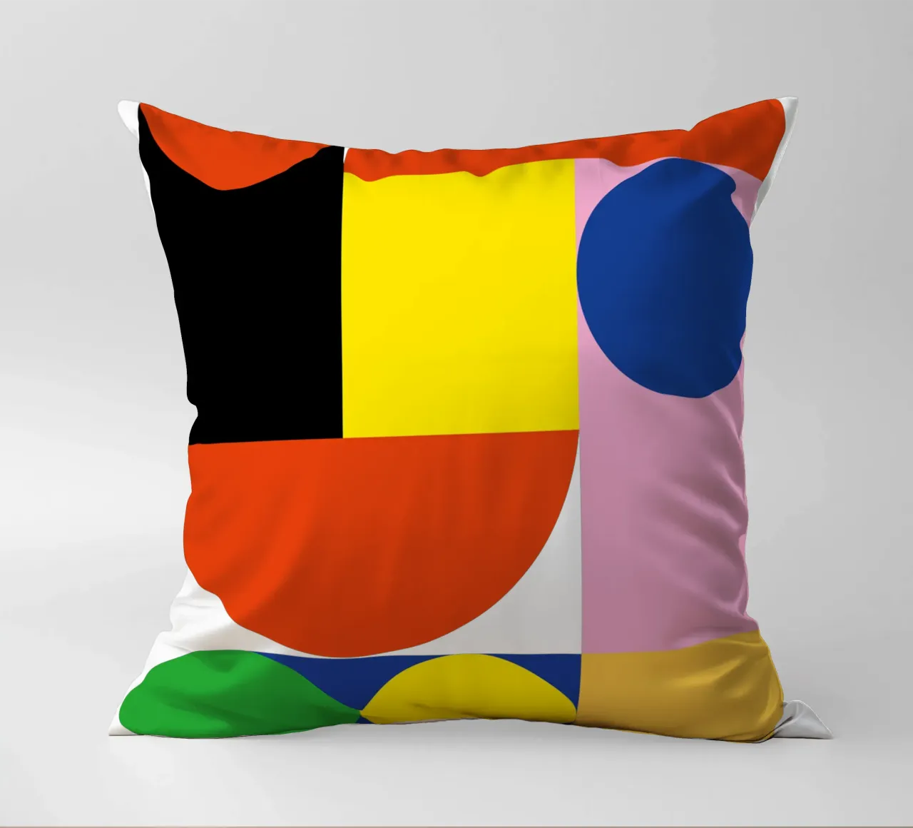 Bauhaus Stream Print | Geometric Abstract Design decorative cushion by NorwesClub