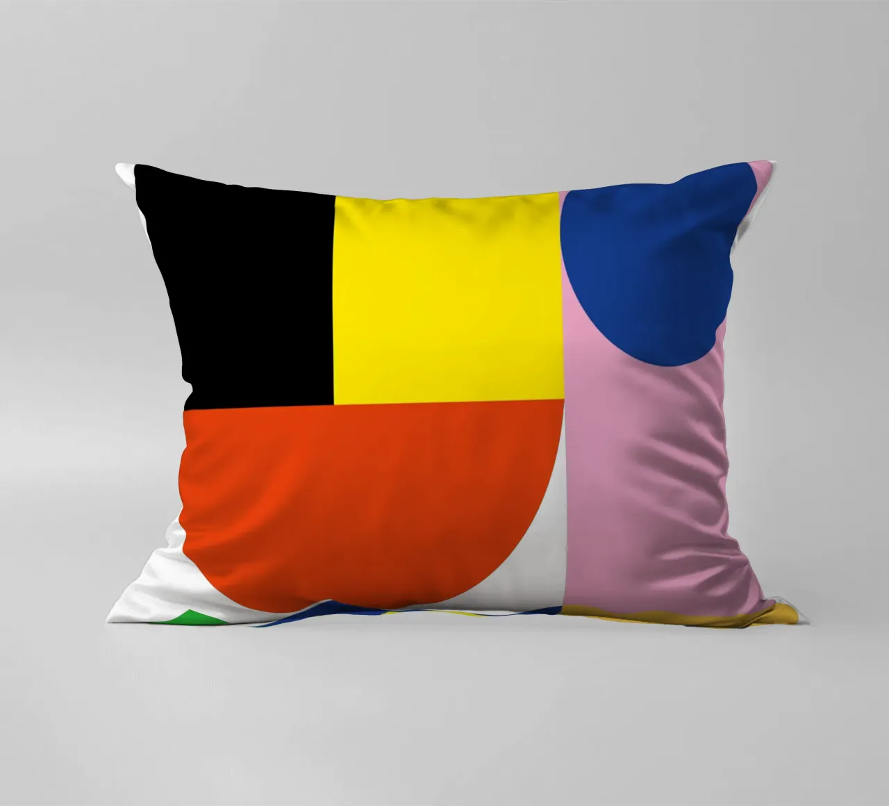 Bauhaus Stream Print | Geometric Abstract Design decorative cushion by NorwesClub