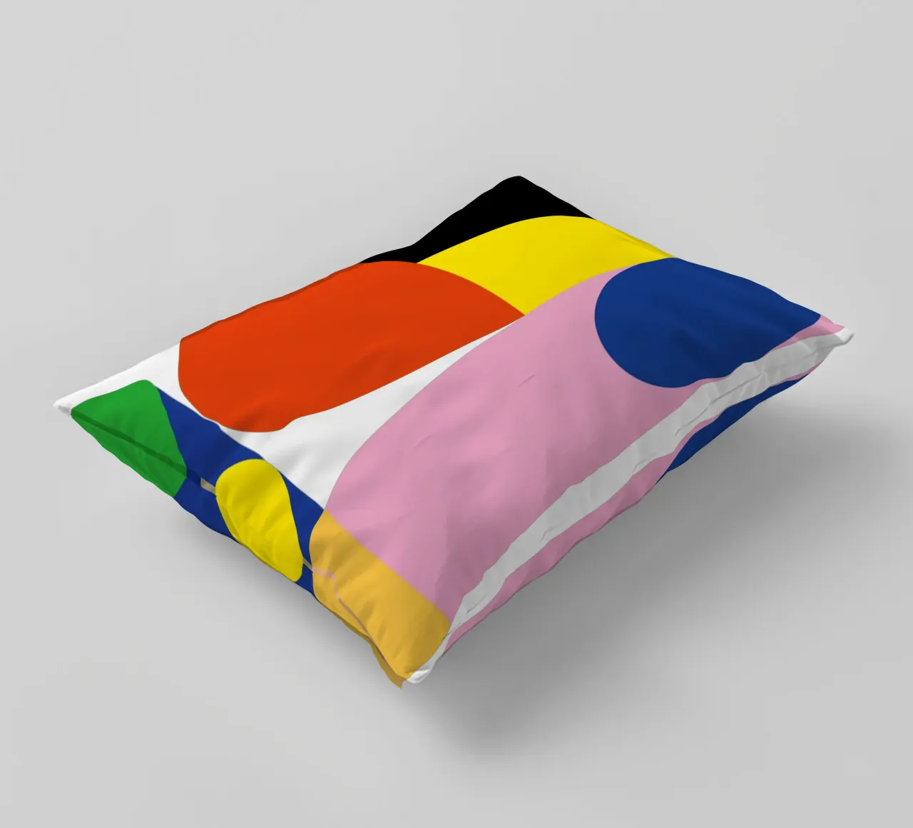 Bauhaus Stream Print | Geometric Abstract Design decorative cushion by NorwesClub