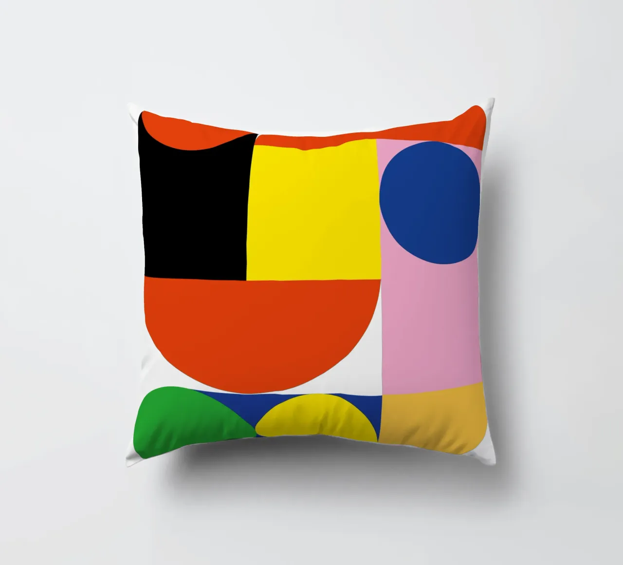 Bauhaus Stream Print | Geometric Abstract Design decorative cushion by NorwesClub