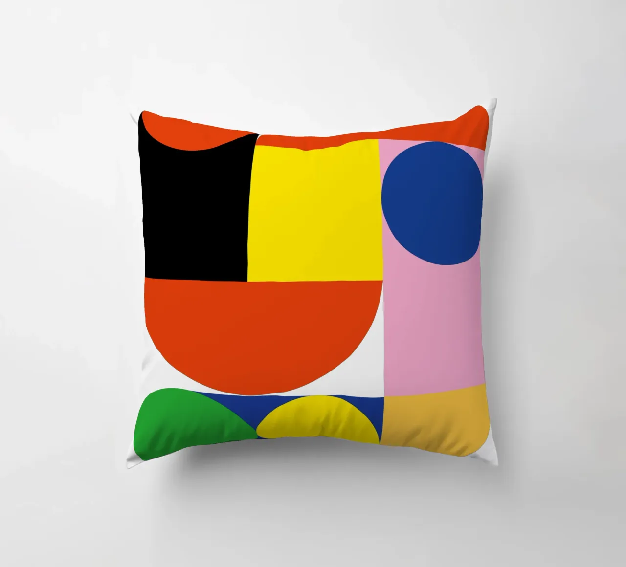Bauhaus Stream Print | Geometric Abstract Design decorative cushion by NorwesClub