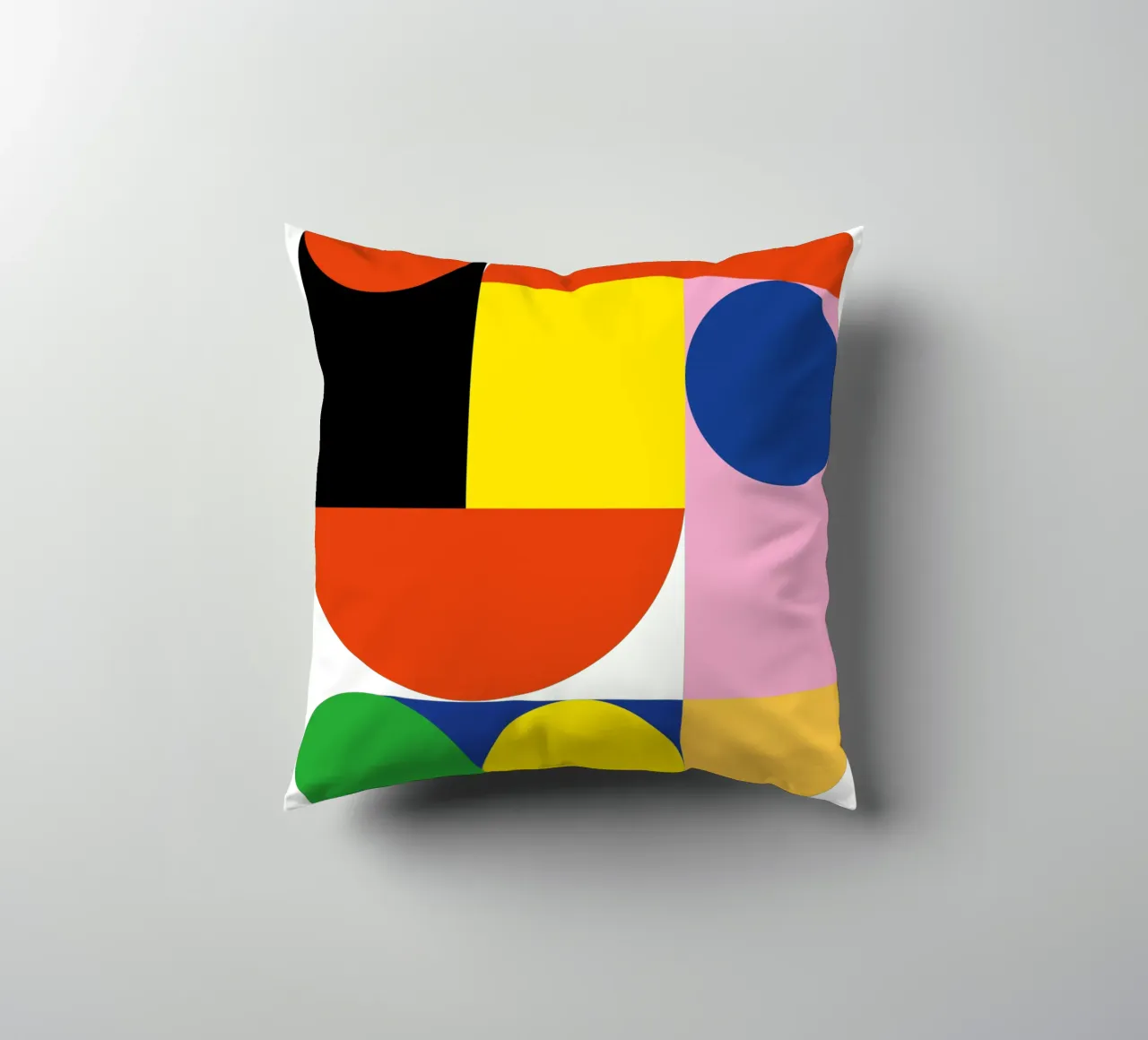 Bauhaus Stream Print | Geometric Abstract Design decorative cushion by NorwesClub