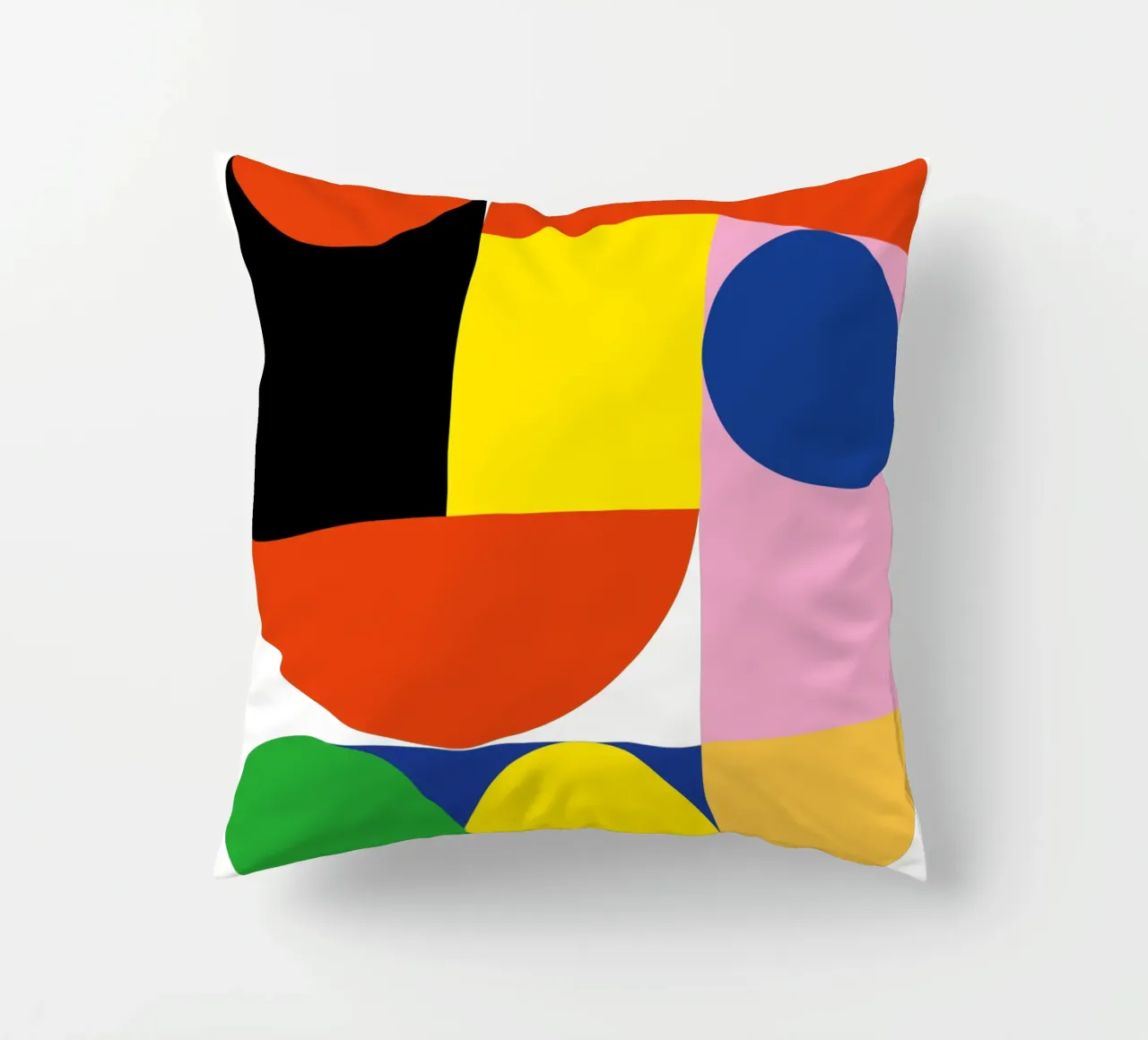 Bauhaus Stream Print | Geometric Abstract Design decorative cushion by NorwesClub