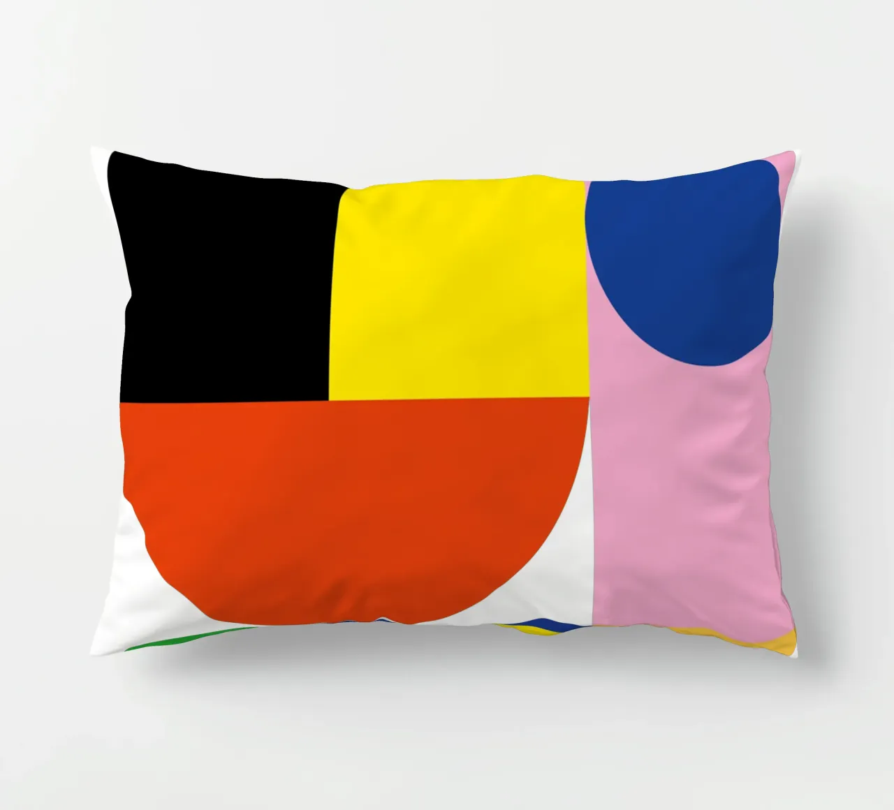 Bauhaus Stream Print | Geometric Abstract Design decorative cushion by NorwesClub
