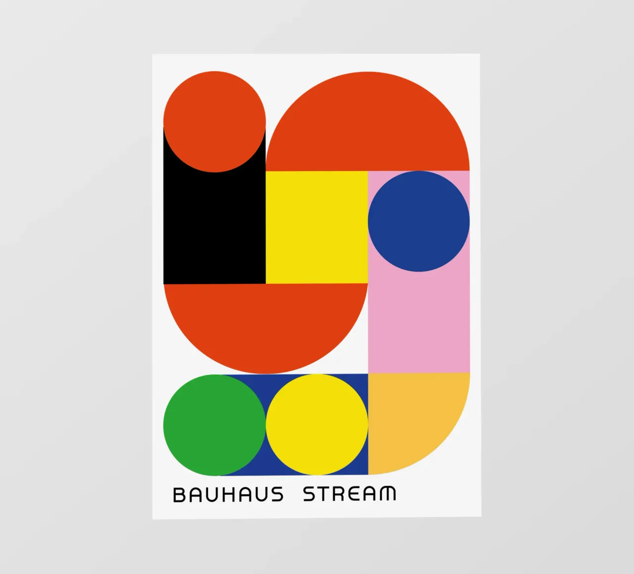 Bauhaus Stream Print | Geometrisch Abstract Ontwerp pvc-zeil van NorwesClub