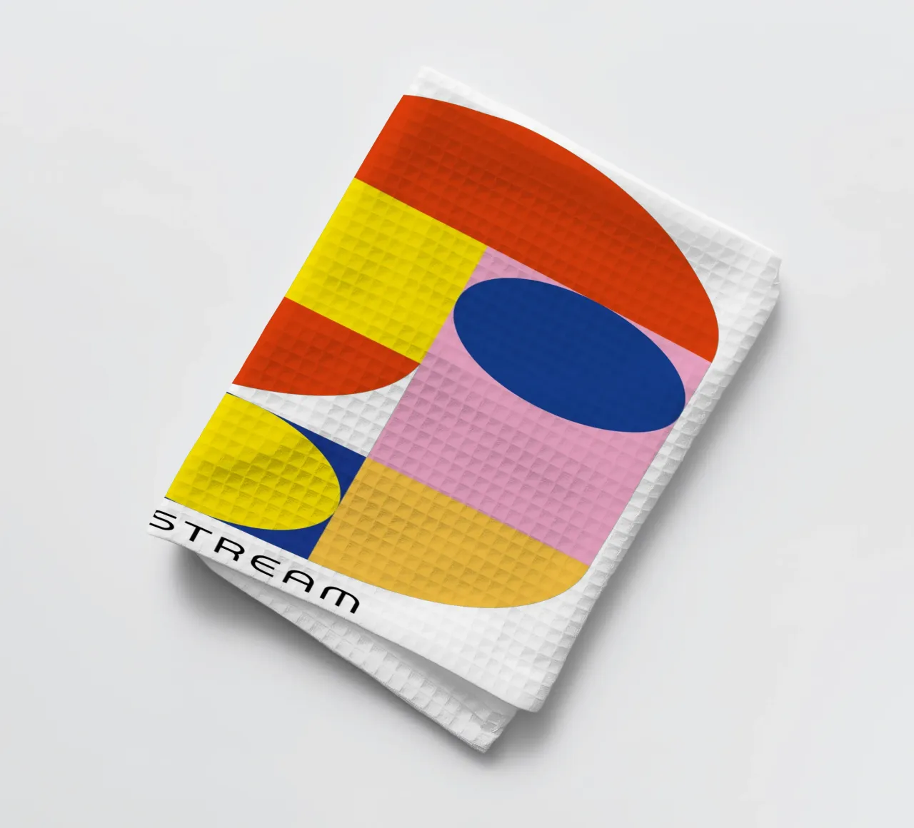 Bauhaus Stream Print | Geometric Abstract Design torchon de NorwesClub