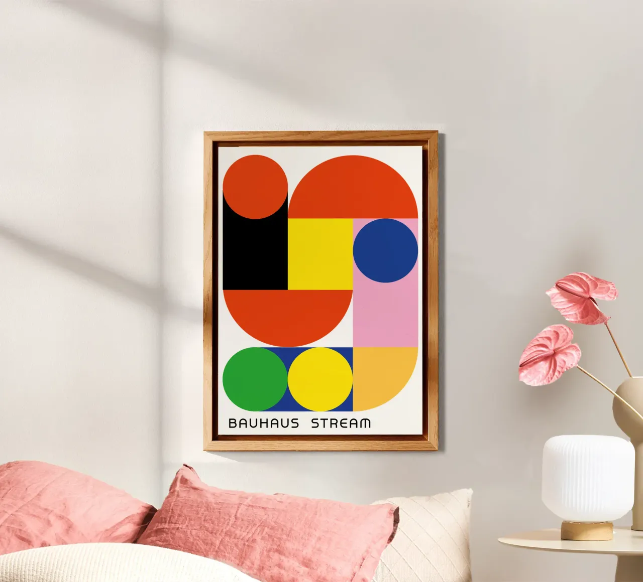 Bauhaus Stream Print | Geometrisches abstraktes Design Alu-Dibond von NorwesClub