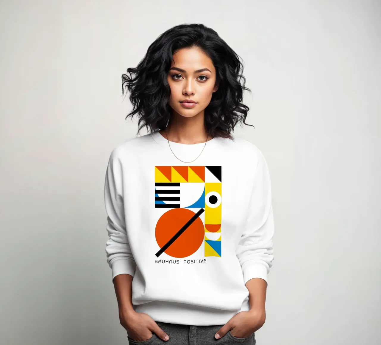 Bauhaus Positieve Print | Geometrische Abstracte Kunst sweatshirt van NorwesClub