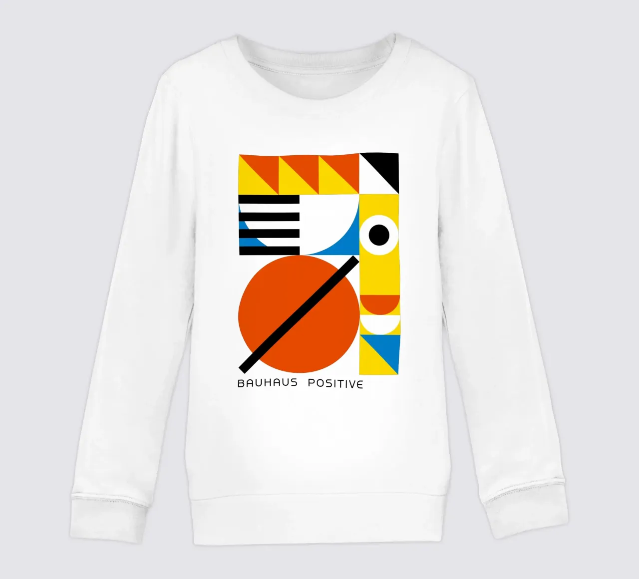 Bauhaus Positive Print | Geometric Abstract Art kids sweatshirt by NorwesClub