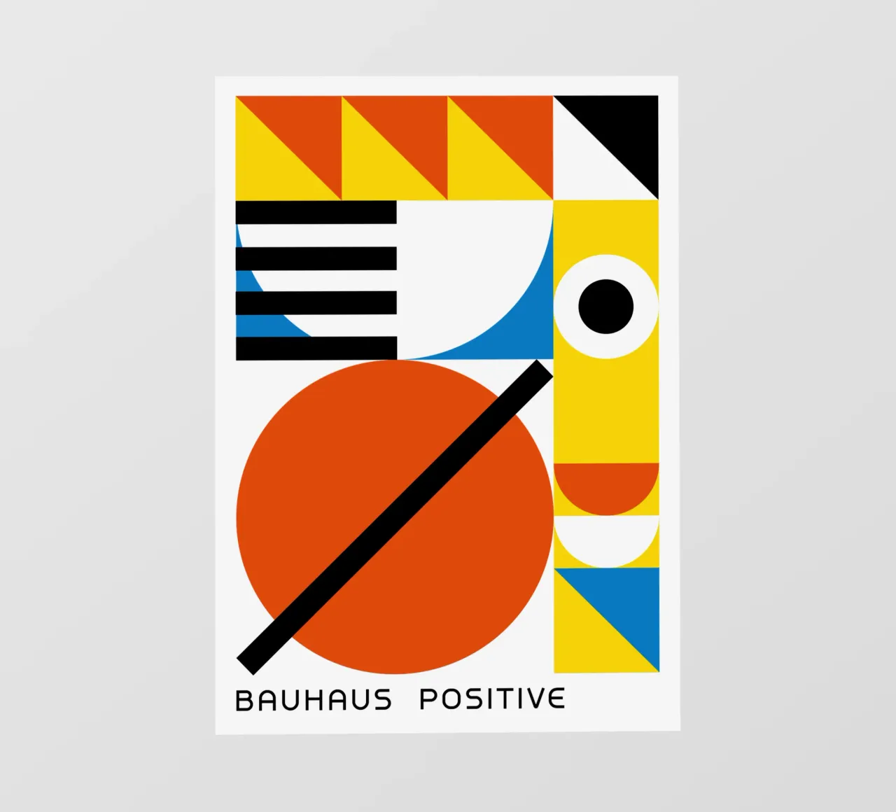 Bauhaus Positive Print | Geometric Abstract Art photo wallpaper by NorwesClub