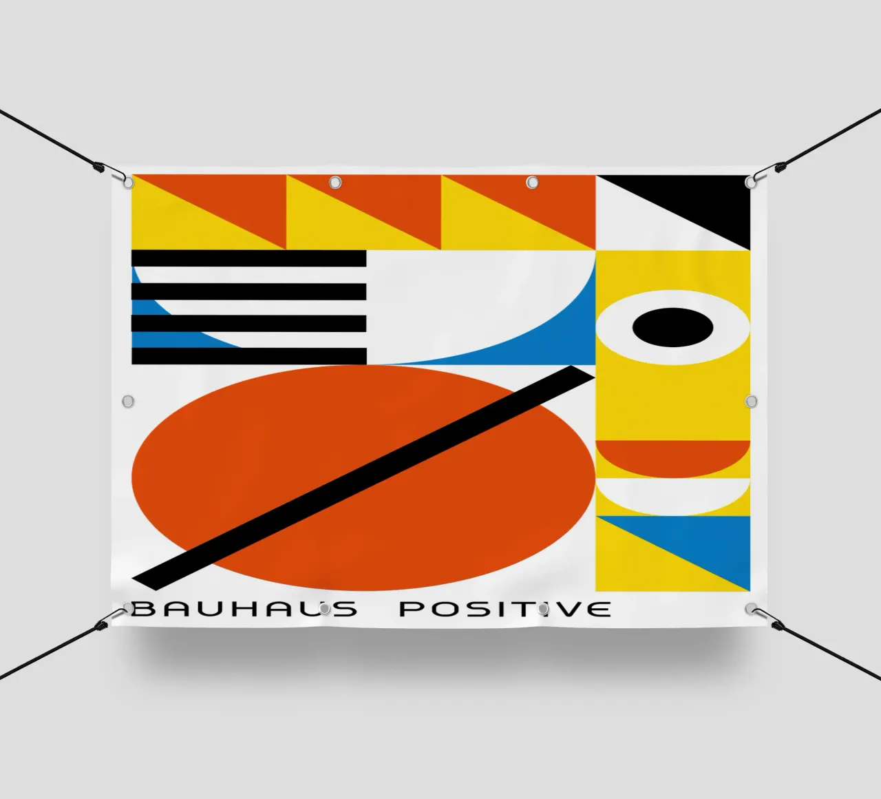 Stampa positiva Bauhaus | Arte astratta geometrica telo in pvc da NorwesClub