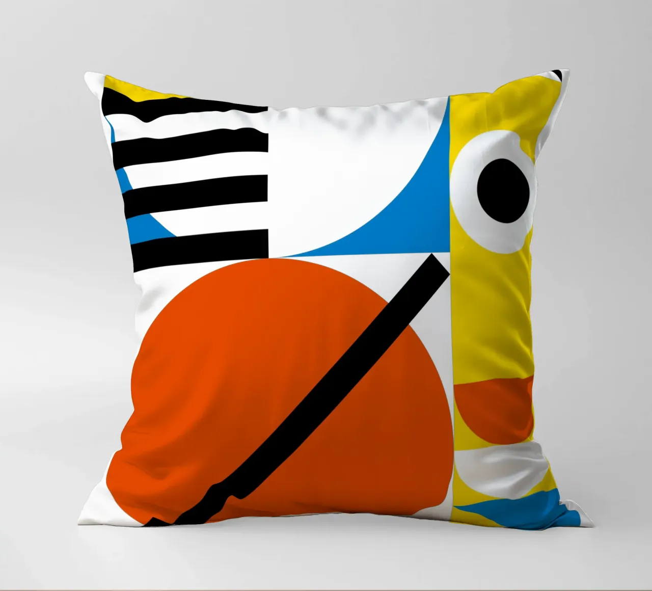 Bauhaus Positiv Druck | Geometrische Abstrakte Kunst Kissen von NorwesClub