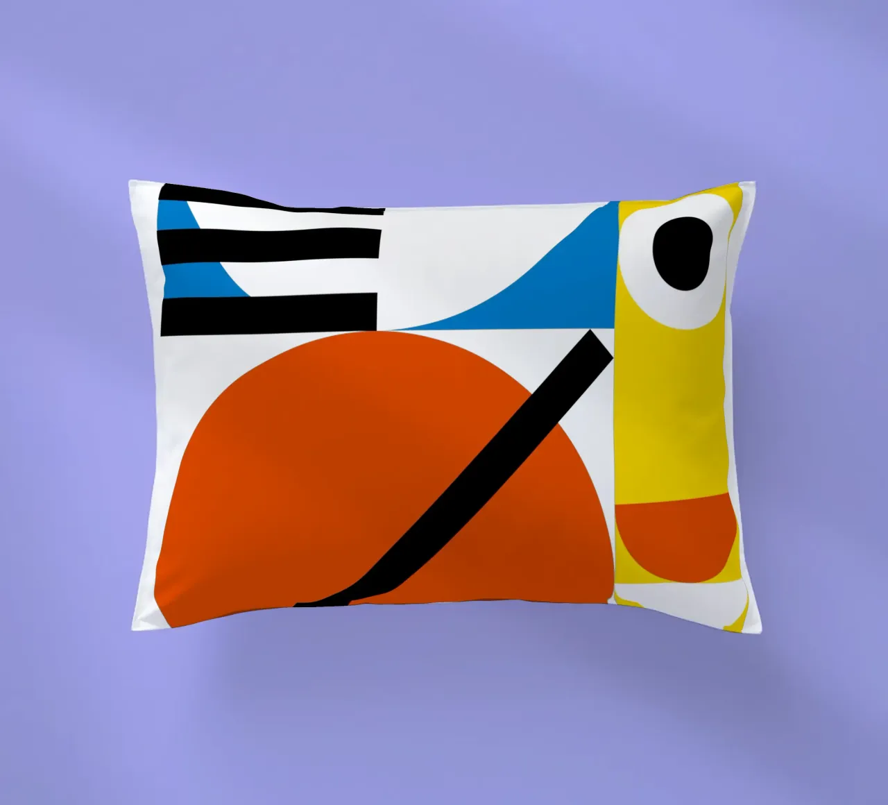 Bauhaus Positiv Druck | Geometrische Abstrakte Kunst Kissen von NorwesClub