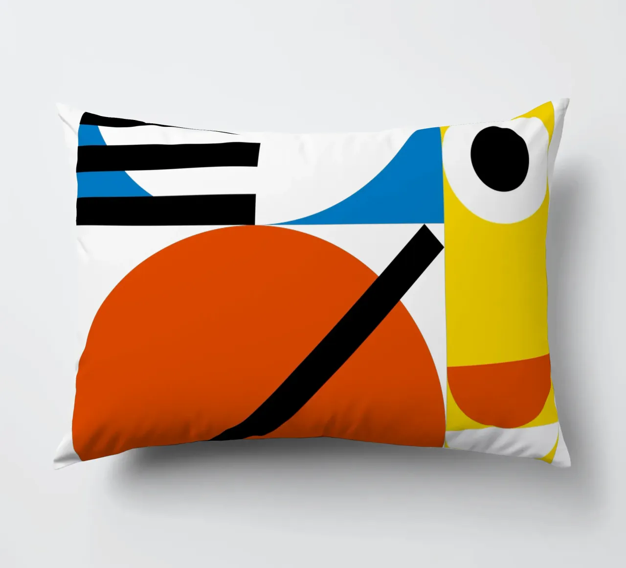 Bauhaus Positiv Druck | Geometrische Abstrakte Kunst Kissen von NorwesClub