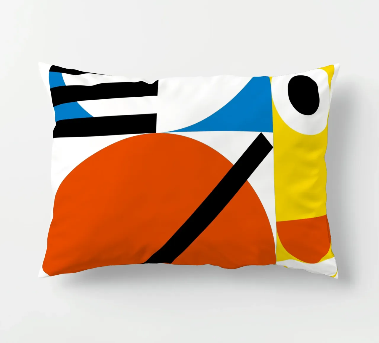 Bauhaus Positiv Druck | Geometrische Abstrakte Kunst Kissen von NorwesClub