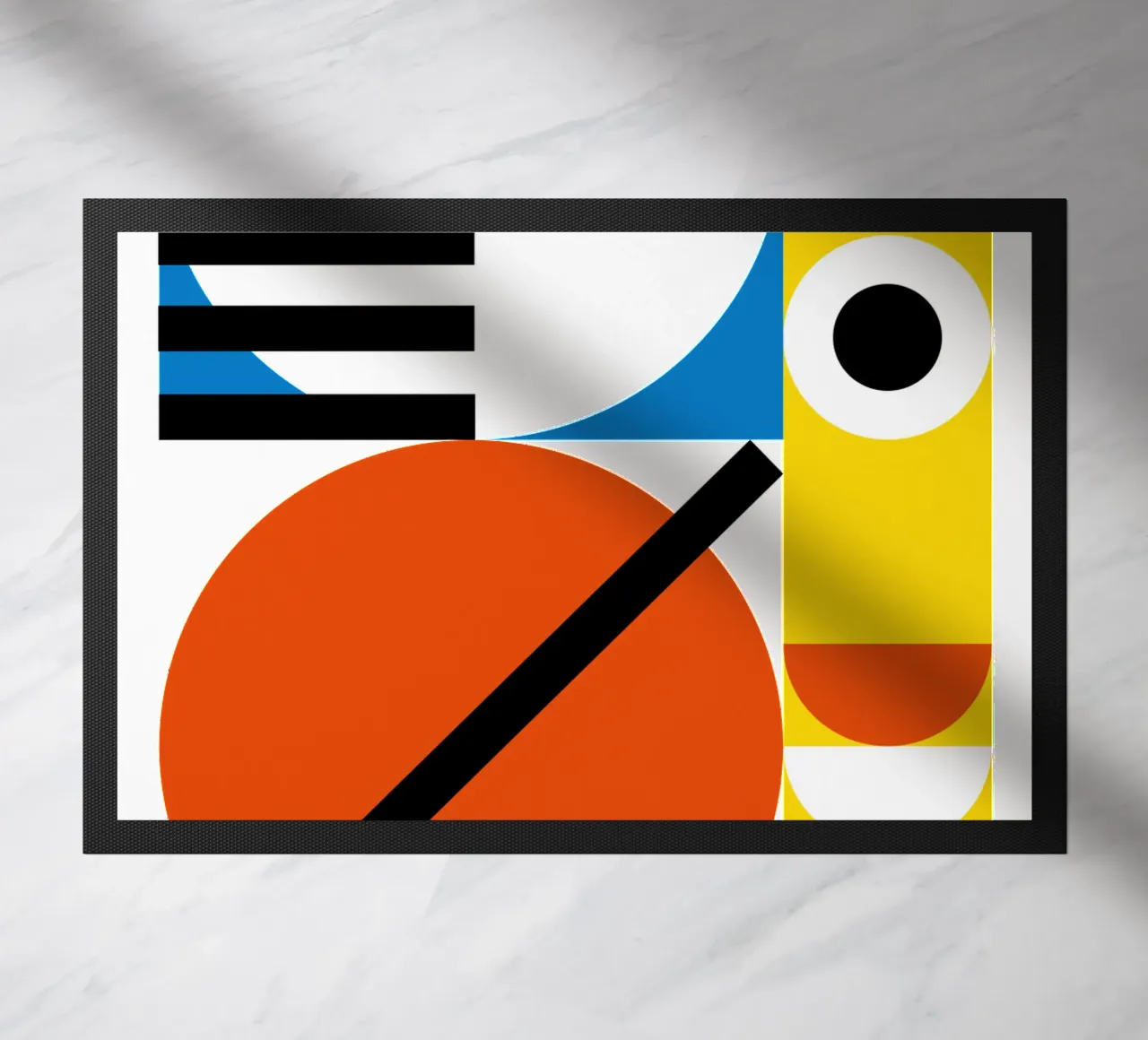 Bauhaus Positieve Print | Geometrische Abstracte Kunst deurmat van NorwesClub