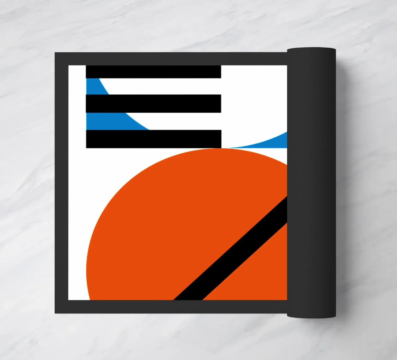 Bauhaus Positieve Print | Geometrische Abstracte Kunst deurmat van NorwesClub