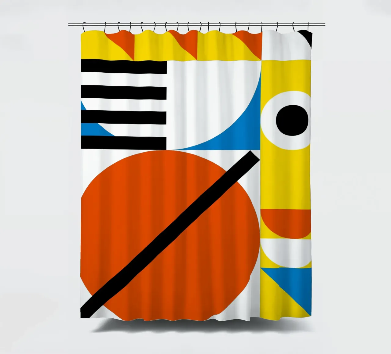 Bauhaus Positieve Print | Geometrische Abstracte Kunst douchegordijn van NorwesClub