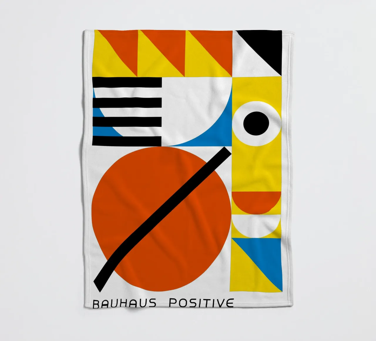 Bauhaus Positieve Print | Geometrische Abstracte Kunst fleecedeken van NorwesClub