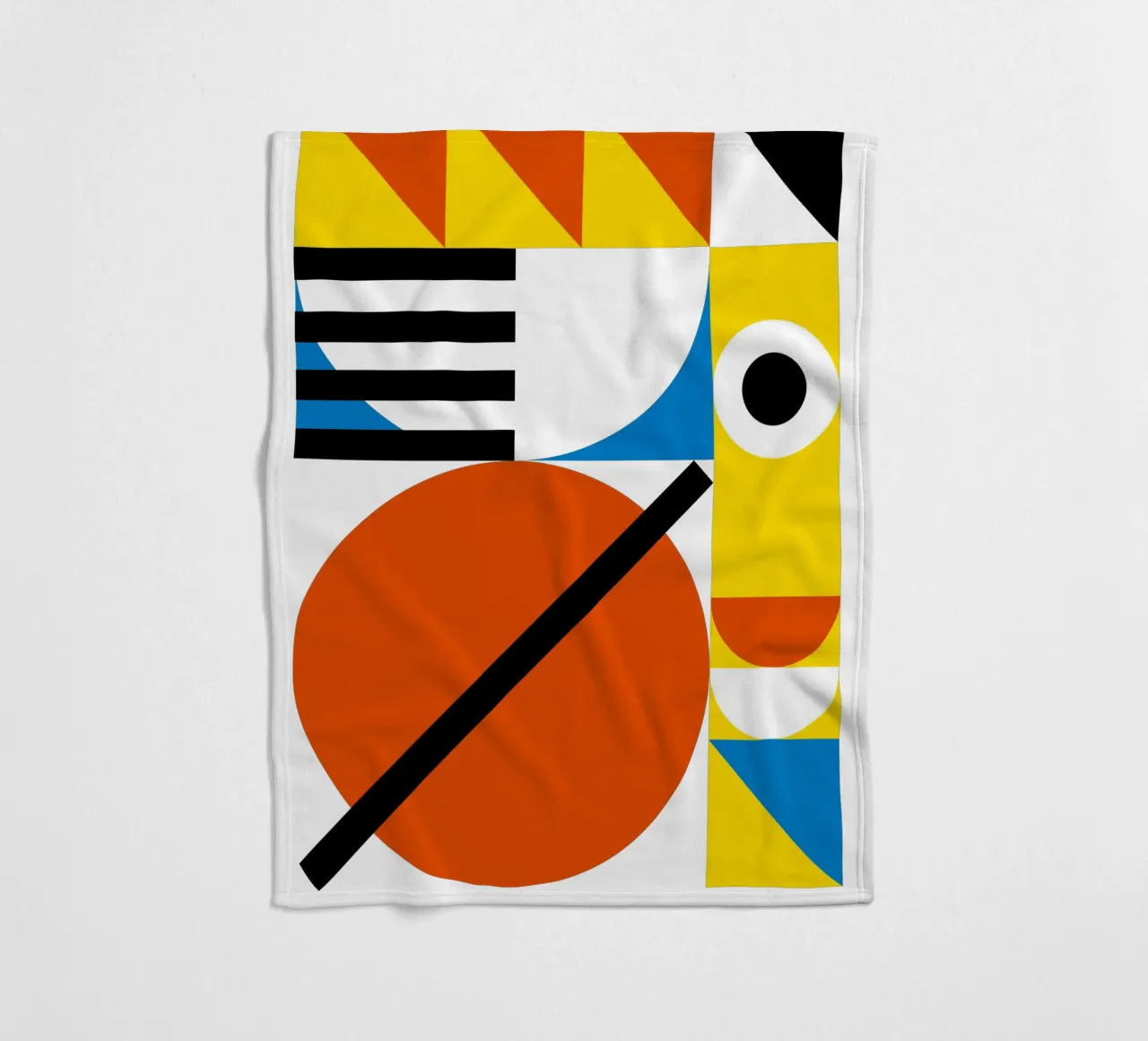Bauhaus Positieve Print | Geometrische Abstracte Kunst fleecedeken van NorwesClub