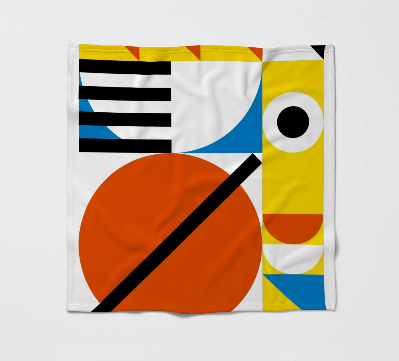 Bauhaus Positieve Print | Geometrische Abstracte Kunst fleecedeken van NorwesClub