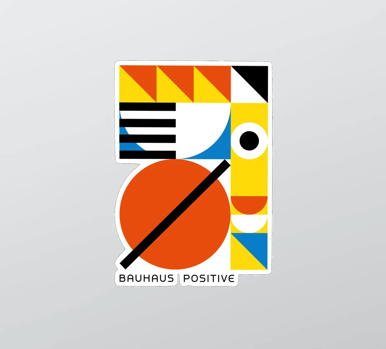 Bauhaus Positive Print | Geometric Abstract Art sticker by NorwesClub