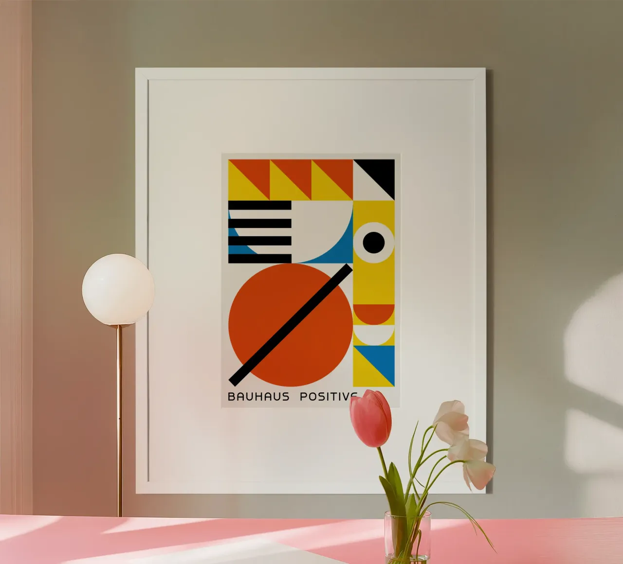 Bauhaus Positieve Print | Geometrische Abstracte Kunst hahnemühle van NorwesClub