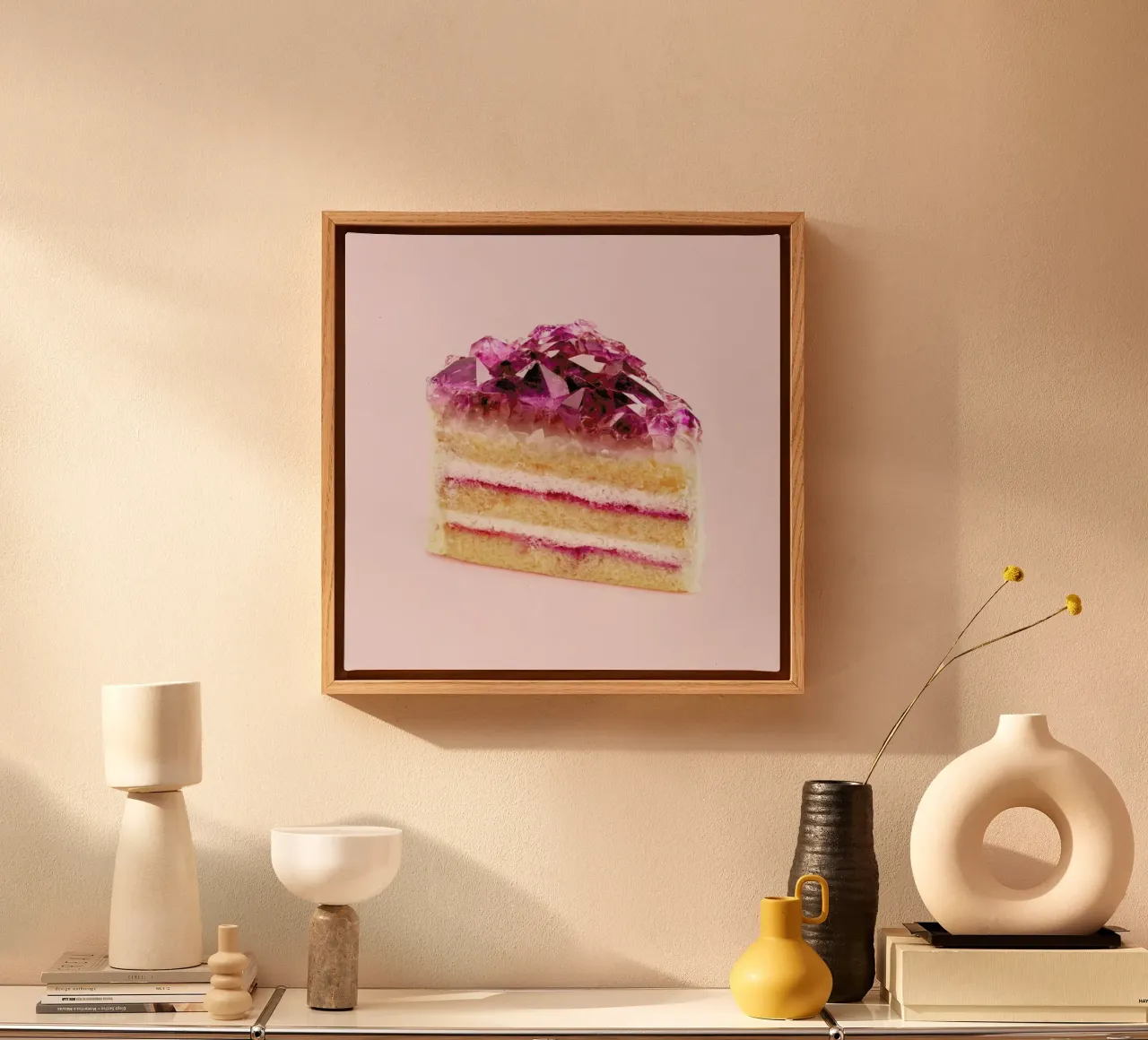 Quartz Cake tela con Cornice a cassetta da Paul Fuentes Design