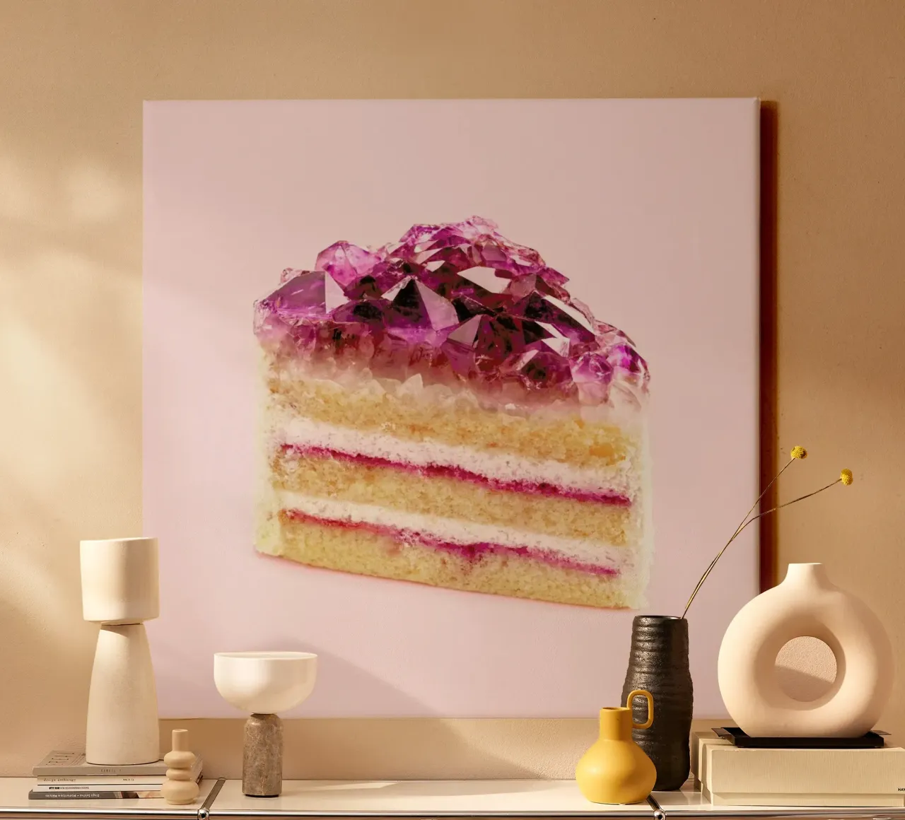Quartz Cake tela con Cornice a cassetta da Paul Fuentes Design