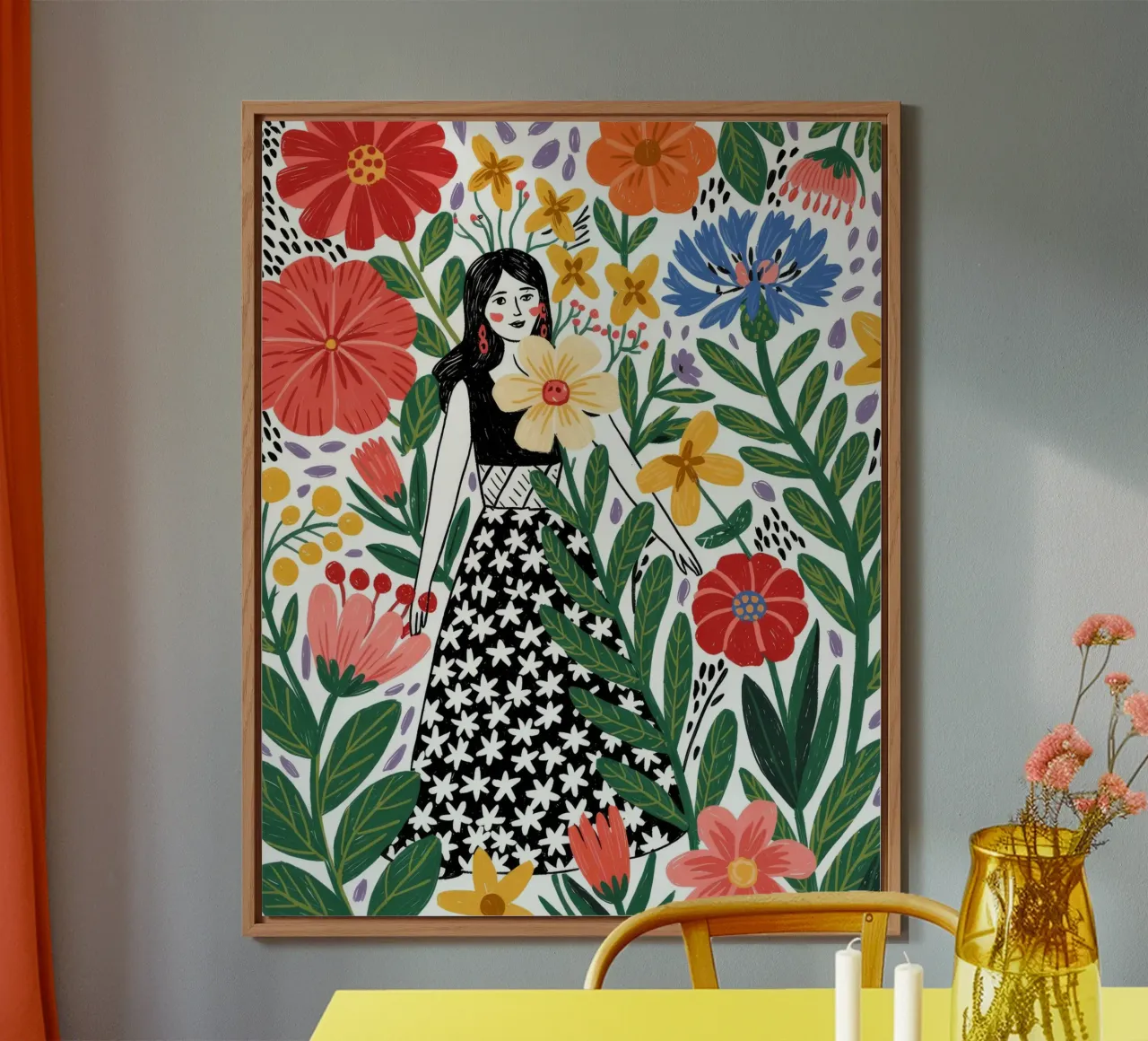 Floral Contemplation alu-dibond by Murni Strokes