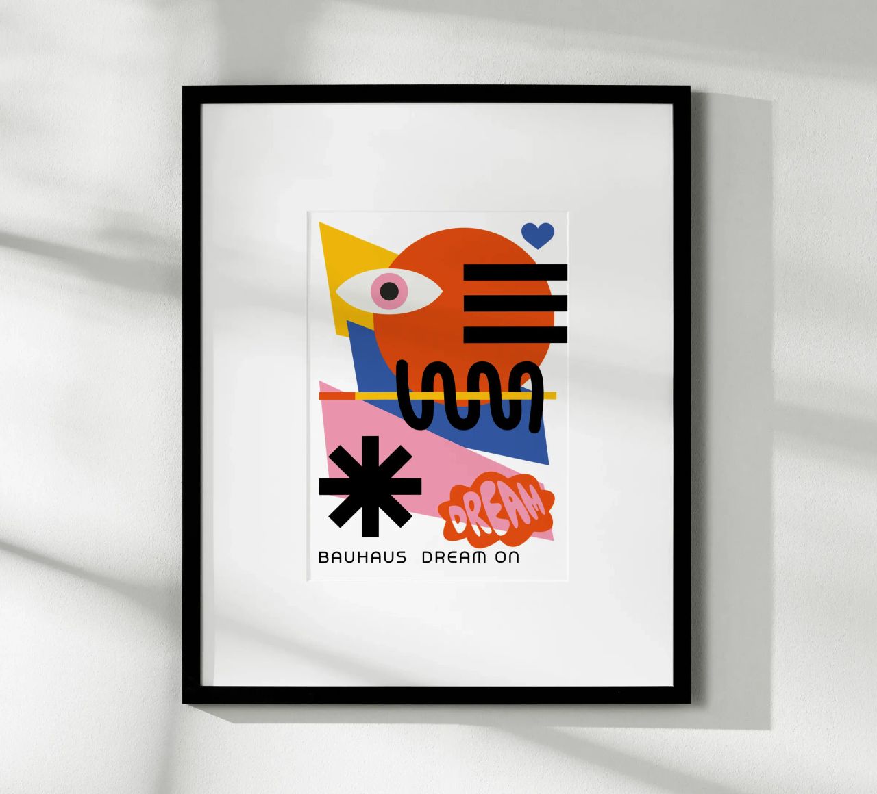 Bauhaus Droom Op Print | Geometrische Abstracte Kunst poster van NorwesClub
