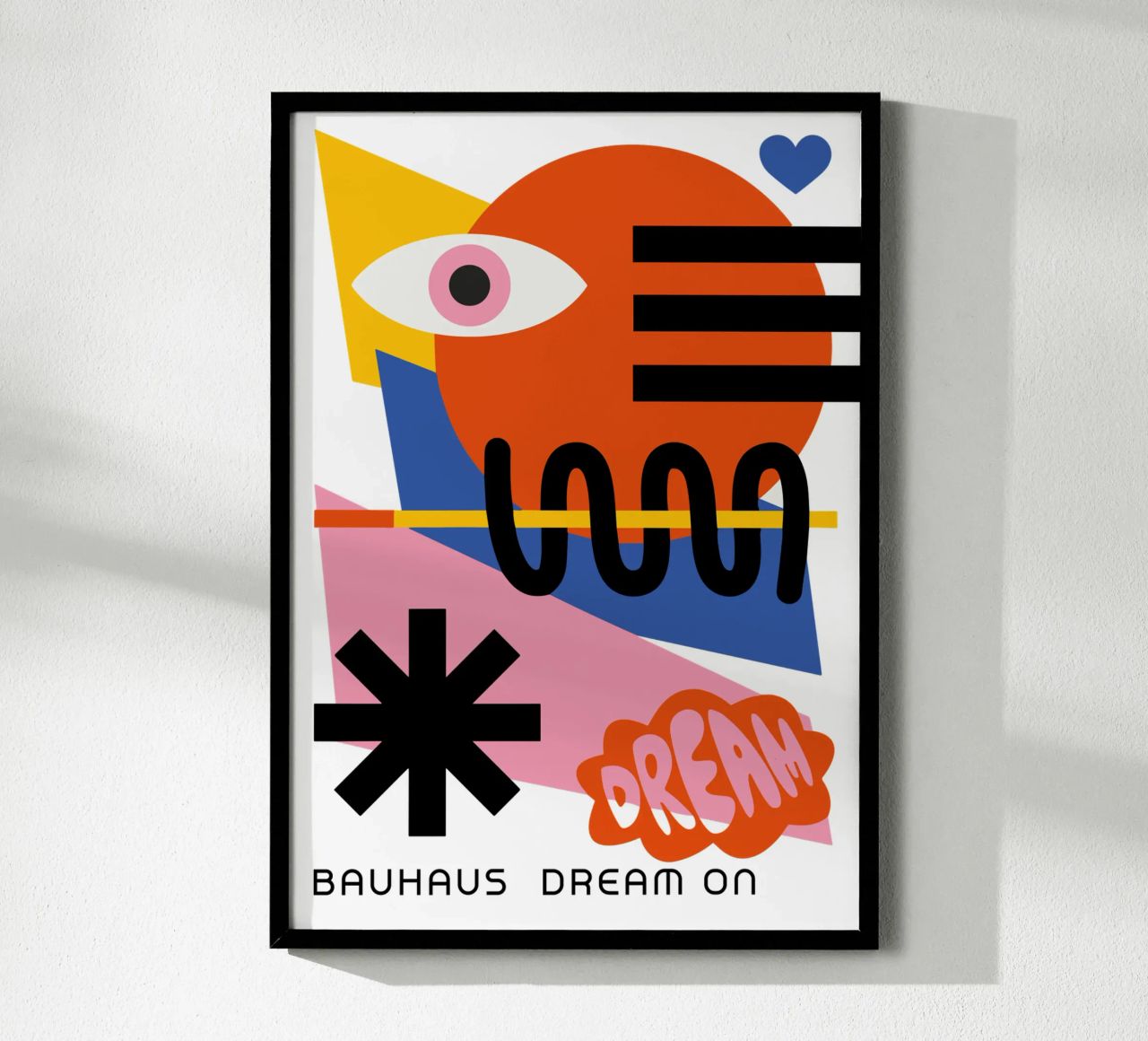Bauhaus Droom Op Print | Geometrische Abstracte Kunst poster van NorwesClub