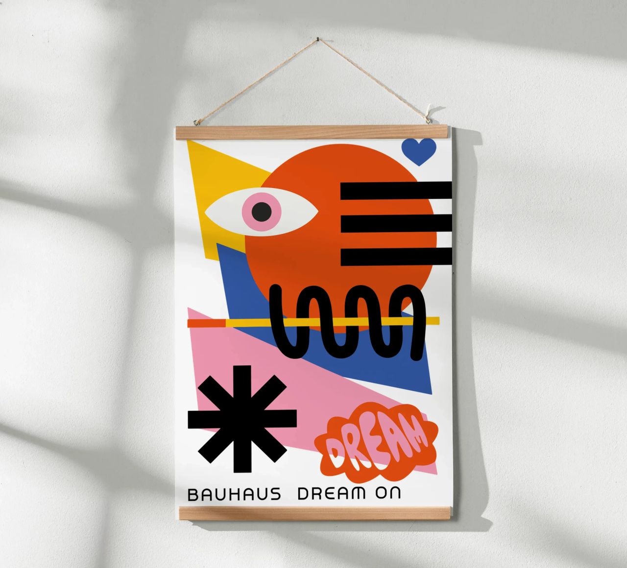 Bauhaus Droom Op Print | Geometrische Abstracte Kunst poster van NorwesClub