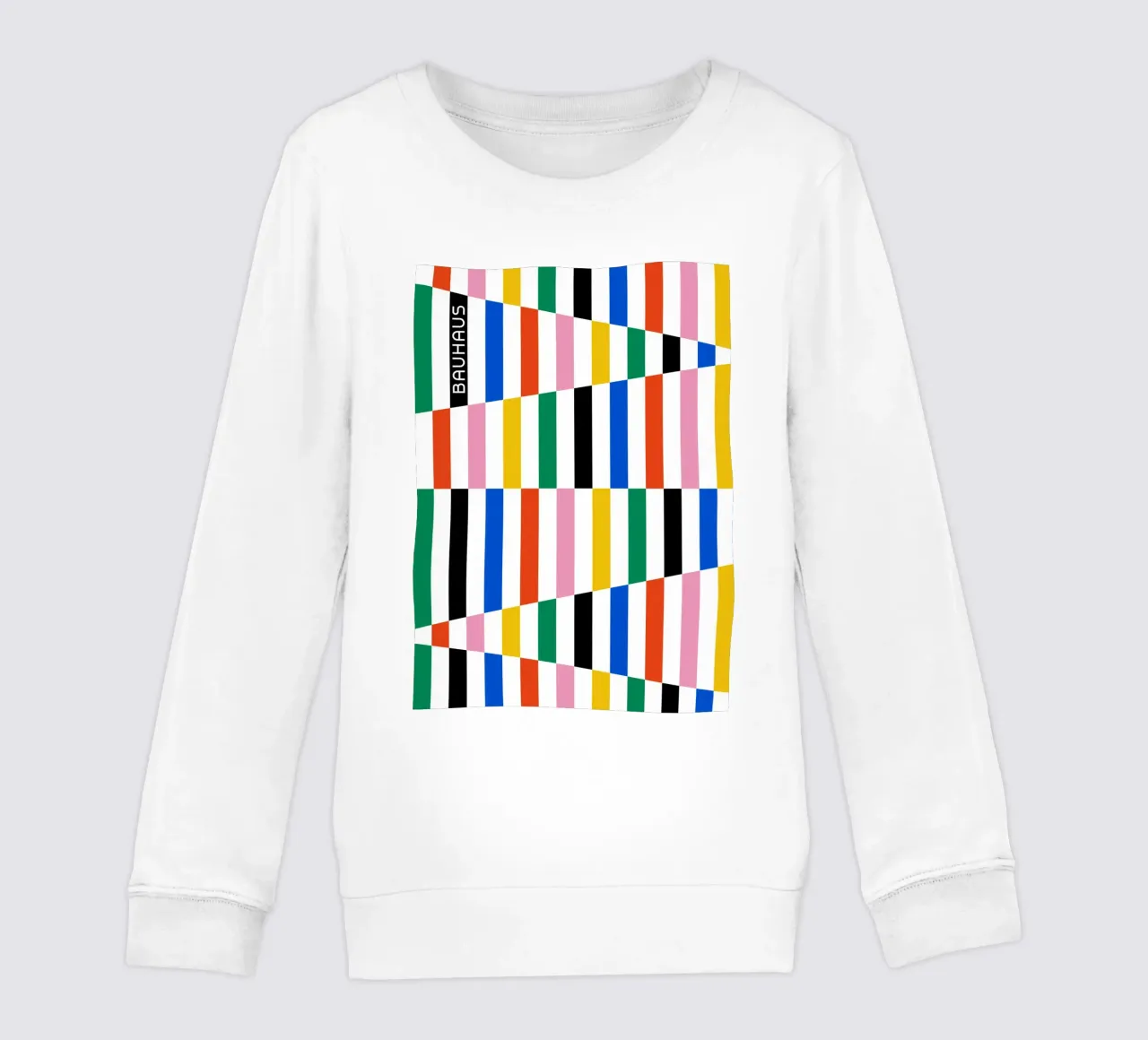 Bauhaus Stripe Pattern | Geometric Abstract Art kids sweatshirt by NorwesClub