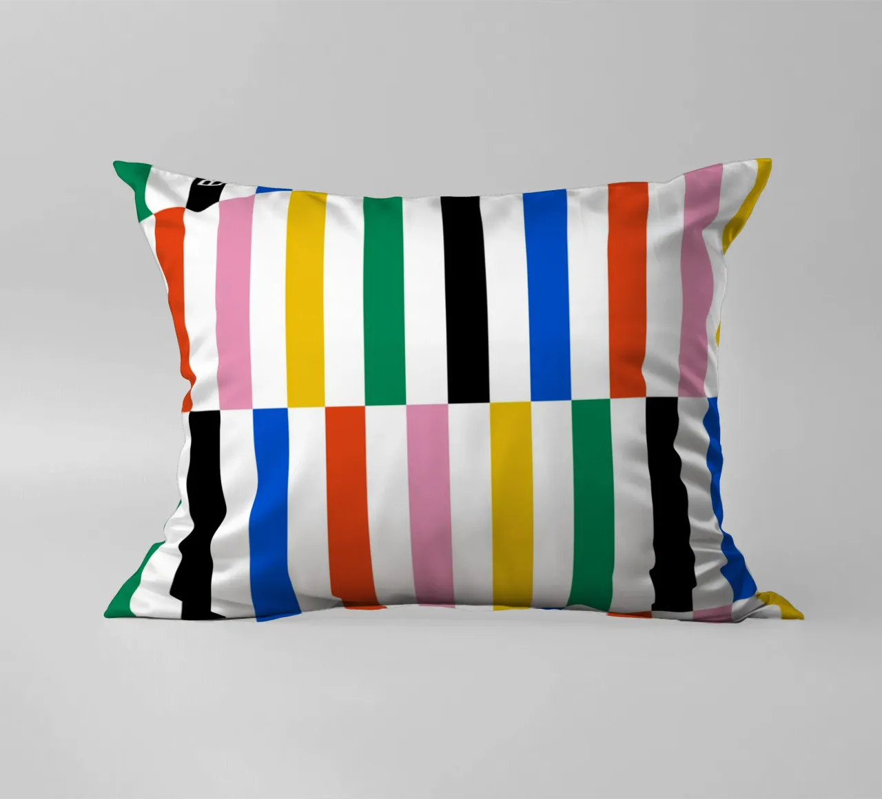 Bauhaus Stripe Pattern | Geometric Abstract Art decorative cushion by NorwesClub