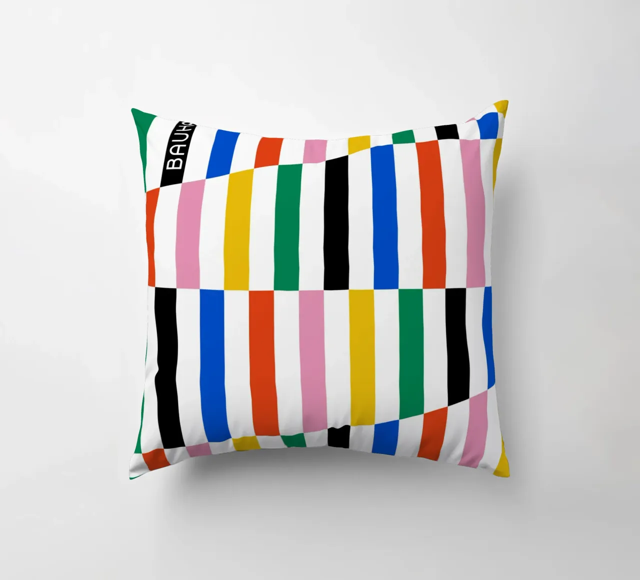 Bauhaus Stripe Pattern | Geometric Abstract Art decorative cushion by NorwesClub