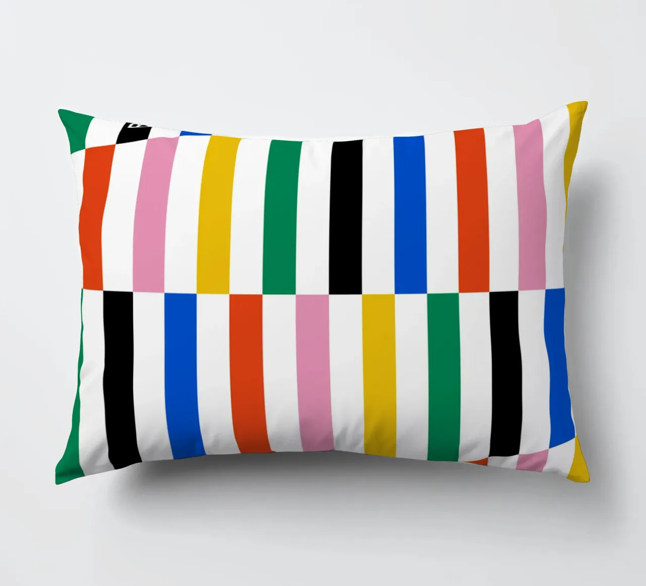 Bauhaus Stripe Pattern | Geometric Abstract Art decorative cushion by NorwesClub
