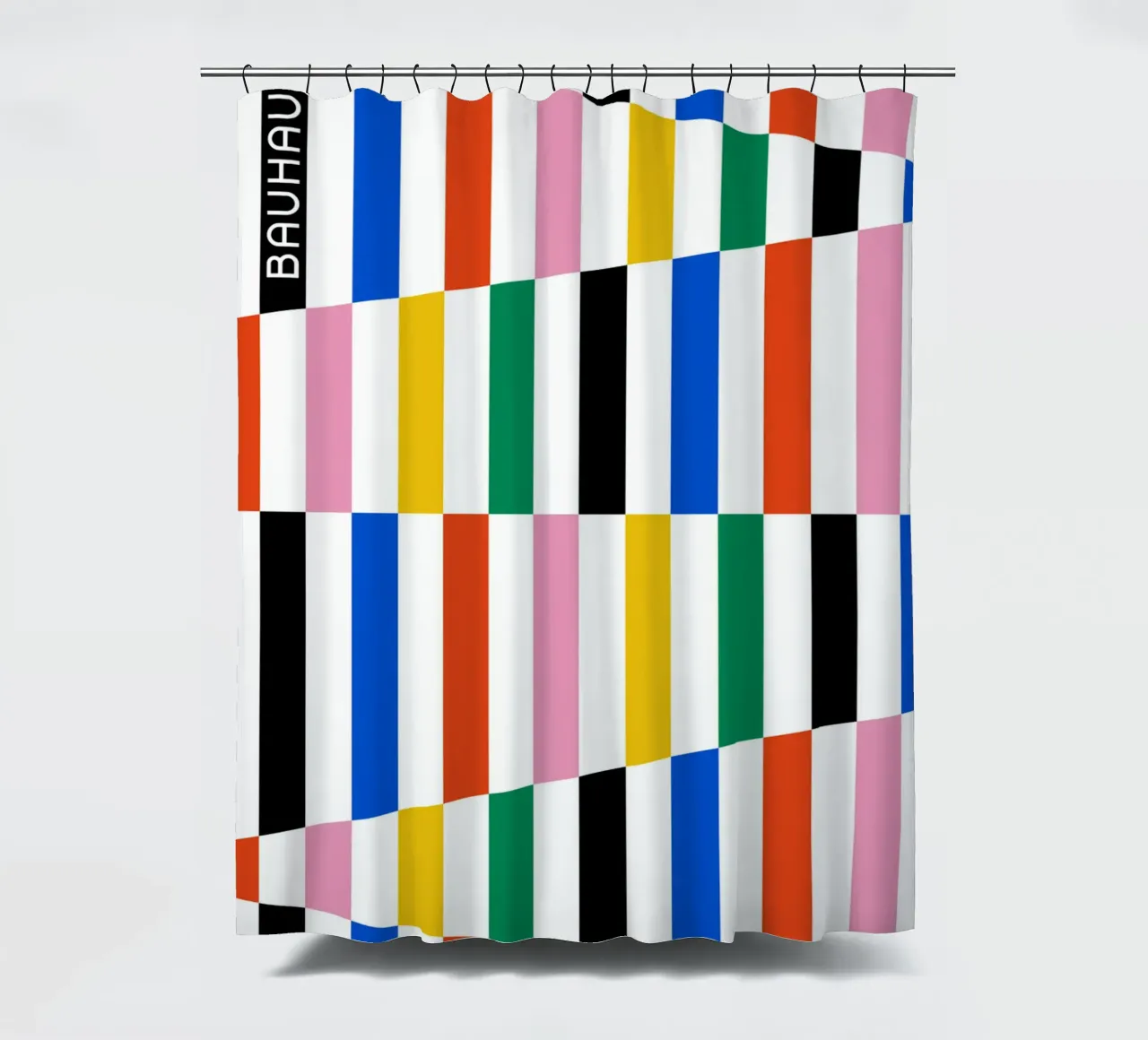 Bauhaus Stripe Pattern | Geometric Abstract Art Duschvorhang von NorwesClub