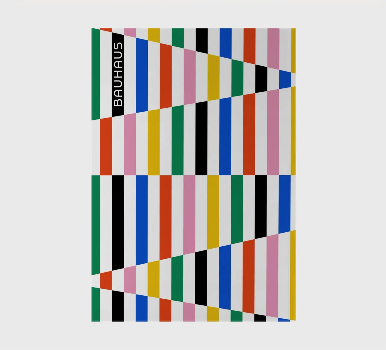 Bauhaus Stripe Pattern | Geometric Abstract Art notebook by NorwesClub
