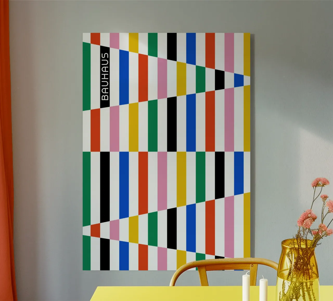 Bauhaus Stripe Pattern | Arte abstracto geométrico metacrilato de NorwesClub