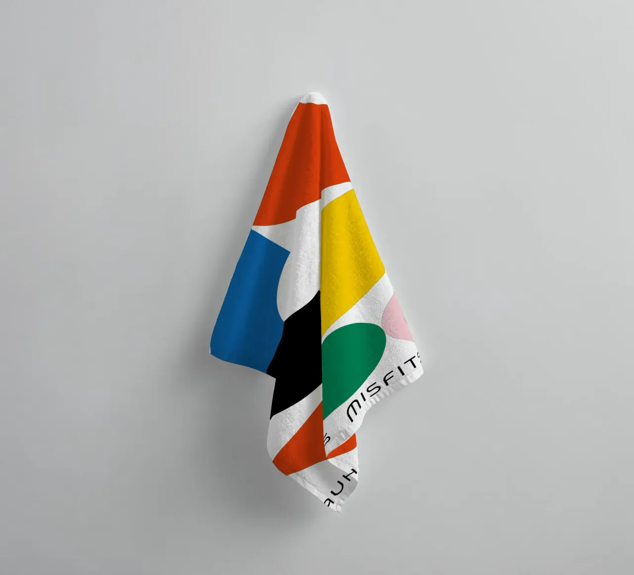 Bauhaus Misfits Print | Geometric Abstract Art towel by NorwesClub