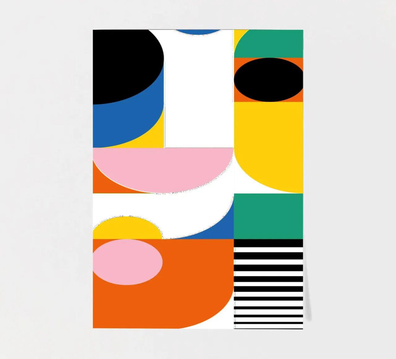 Bauhaus Moment Geometric Abstract Art Print Modern sticker sheet by NorwesClub